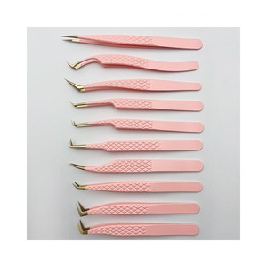 Ensemble de pinces à cils professionnelles pour application d'extension de cils Pince à cils légère et facile à manipuler - Product Image 1