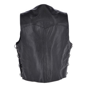 2023 gran oferta de invierno para hombre de cuero genuino con cremallera y cuello levantado a prueba de viento chaqueta de motocicleta diseño de logotipo personalizado bordado - Product Image 3