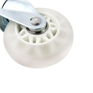 Rueda giratoria Tamaño de 3 pulgadas Montaje de vástago roscado Rueda blanca de 3/8 "x 1-1/4" - Product Image 5