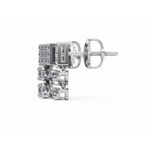 Pendientes de Diamantes de Laboratorio de Doble Esfera de Oro de 9 Quilates de Primera Calidad, Corte Redondo, Joyería de Diseño, Proveedor Mayorista de Exportación OEM - Product Image 6