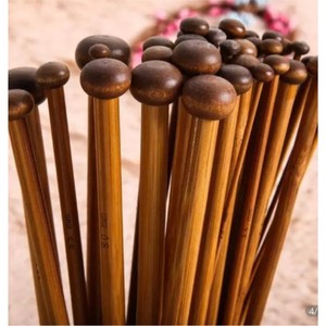 Ensemble de 18 paires d'aiguilles à tricoter en bois carbonisé, crochets et aiguilles à pointe unique pour le bricolage, outils de tissage professionnels - Product Image 4