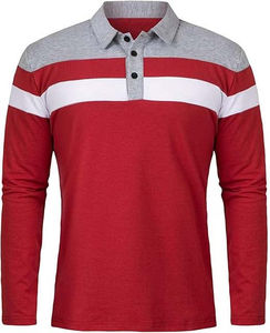 เสื้อโปโลแขนยาวพิมพ์ลาย น้ำหนัก 220 กรัม ราคาถูก ระบายอากาศได้ดี เสื้อยืดลำลองผู้ชาย ผ้าฝ้าย ไซส์ใหญ่ คุณภาพสูง - Product Image 3