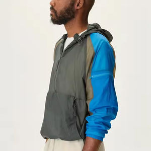 Chaqueta Cortavientos Impermeable Transpirable de Secado Rápido Ligera Personalizada para Hombre con Cierre de Cremallera para Gimnasio, Deportes al Aire Libre, Casual - Product Image 5