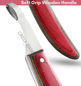 Herramienta de herrador de cuchillo de pezuña de bucle de absceso de caballo de alta calidad, mayor control para trabajo detallado, mango largo de madera múltiple para caballo - Product Image 5
