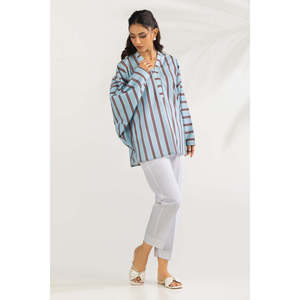 เสื้อเชิ้ตผ้าป๊อปลินพิมพ์ลายลำลอง ระบายอากาศได้ดี ดีไซน์เรียบง่ายสำหรับฤดูใบไม้ผลิ/ฤดูร้อน IPS-77455 - Product Image 1