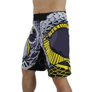 Pantalones cortos de secado rápido MMA transpirables para hombre, sólidos, informales, BJJ, entrenamiento de agarre, cierre de cintura elástica, logotipo personalizado, fabricante OEM - Product Image 6