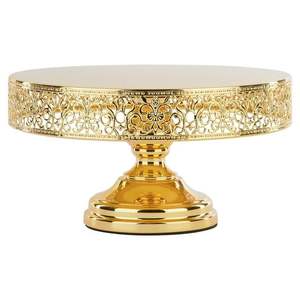 Premium Quality Nickel Plated Cake Stands Platter Tabletop OEM ODM Customized Handcrafted Metal Latest Cake Stand - Product Image 4