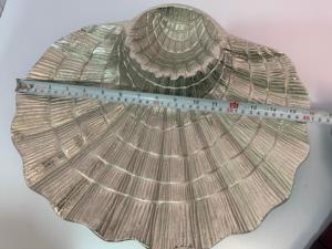 Bandeja Decorativa de Aluminio Fundido a Mano con Textura de Hoja, 16 Pulgadas, Acabado Plata Antigua, Centro de Mesa Moderno para Bodas y Diwali - Product Image 6