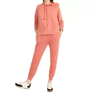 Chándal Deportivo de Invierno Transpirable con Logotipo Personalizado, Ropa Deportiva Informal Vintage de Algodón y Forro Polar para Entrenamiento, Fitness y Jogging para Mujer - Product Image 6