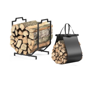 Hot Trending Fancy Log Rack Fire Almacenamiento de madera Negro Uso en exteriores e interiores Diferentes estilos Metal Iron Log Rack - Product Image 5