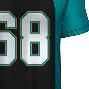 เสื้อฟุตบอลอเมริกันสำหรับผู้ใหญ่แบบยูนิเซ็กซ์ ผลิตจากโพลีเอสเตอร์ 100% รับสกรีนชื่อทีมและหมายเลขด้วยเทคนิคการพิมพ์แบบรีดร้อน ระบายอากาศได้ดี - Product Image 3