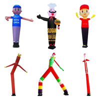 Tube gonflable de caractère de bienvenue de 3M de haut personnalisé Man Sky Dancer Chef Air Dancer Party Blower Waterproof USB Powered