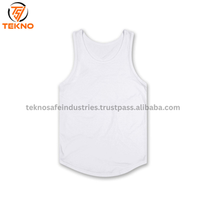 Unisex Fitness <b>Workout</b> <b>Tank</b> <b>Top</b> Custom Cotton Vest Mesh Spandex Solid Knitted T-Shirt Printed Bodybuilding Muscle Training - Product Image 5