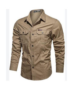 Heren Knoopshirt Met Lange Mouwen Casual Tactisch Werk/Lading Met Multifunctionele Ingenieurszak Voor Meerdere Functies - Product Image 1