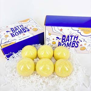 Listo para enviar China 6PCs Goldenberry Fancy Bath Bomb Artículos a granel 2024 <span class=keywords><strong>Boulle</strong></span> de Bain bombas de baño orgánicas - Product Image 1