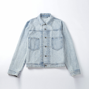 New arrival men trendy cardigan coat casual printed slim denim <b>jacket</b> - Product Image 4