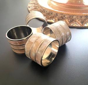 Marco de servilletero con incrustaciones de perlas de estilo antiguo para mesa de banquete de Hotel, servilletero hecho a mano con logotipo personalizado - Product Image 3