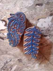 Custom Made <b>Wooden</b> Textile Printing <b>Blocks</b> Also Suitable for Use As Henna Stamps Ideal for Resale and Kids Crafts - Product Image 4