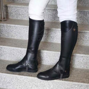 Los chapones de equitación más vendidos, suministro a granel hecho a medida, ajuste cómodo, desgaste de entrenamiento ecuestre negro resistente a desgarros, medio chapones - Product Image 5