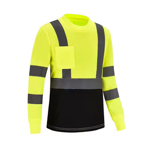 Maillot à manches longues haute visibilité pour homme, t-shirt de sécurité réfléchissant à manches longues - Product Image 4