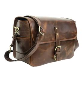 BOLSA DE CÁMARA DLSR MARRÓN VINTAGE DE CUERO CLASSY EXCLUSIVO PARA ALMACENAMIENTO SEGURO DISEÑO PLEGABLE PARA UN EMBALAJE FÁCIL POR PROVEEDOR INDIA - Product Image 1