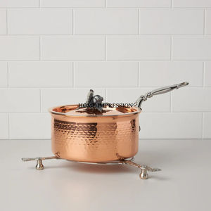 Utensilios de cocina, olla caliente de Metal con acabado de cobre multifuncional con tapa para servir cazuela de cocina para hoteles, suministros para restaurantes - Product Image 3