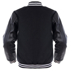 OEM personalizado Chenille parche bordado manga de cuero Vintage béisbol Letterman Varsity chaqueta para los hombres - Product Image 2