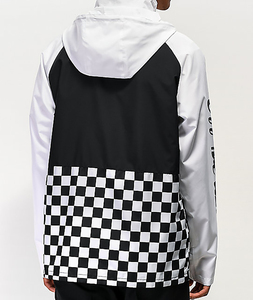 <b>Men's</b> Hooded Windproof <b>Jacket</b> Raglan Sleeve Printed Letter Pattern Oversized Streetwear Style Autumn Wear - Product Image 4
