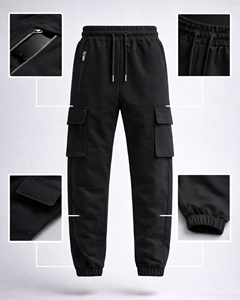 Pantalones Cargo de Estilo Jogger para Hombre, de Alta Calidad, Personalizados OEM, con Puños, Cintura Elástica con Cordón, Pantalones Casuales - Product Image 5