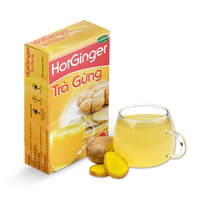 Poudre de thé chaud en marque blanche OEM avec différentes saveurs de fruits, mélanges de thé, 15g, 18 bâtonnets, boîtes de thé instantané au gingembre chaud