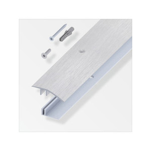 Terminale à glissière pour parquet gris brossé 100 cm - Product Image 1