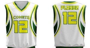 Uniforme de Baloncesto Transpirable de Alta Calidad, Diseños y Colores Personalizados, 100% Poliéster, Sin Mangas, Servicio OEM al por Mayor - Product Image 2