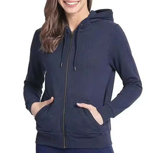 2025 logotipo personalizado diseño algodón polar transpirable cremallera sudaderas con capucha regulares para mujeres invierno calle desgaste frente - Product Image 1