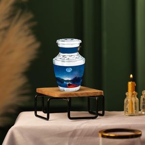 Mini urnes d'oiseau cardinal de conception de lune bleue pour les cendres humaines adultes hommes et femmes petite urne pour les cendres urne de taille personnalisée adulte - Product Image 5