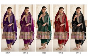 Costume Salwar traditionnel indien exclusif en soie avec rayonne de qualité supérieure du designer Dupatta à bon prix - Product Image 5