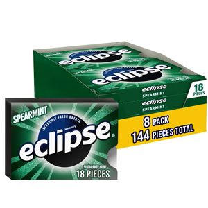 ECLIPSE Spearmint Sugar Free <b>Chewing</b> <b>Gum</b> <b>Bulk</b> Pack, 18 Pieces pack of 8 - Product Image 5
