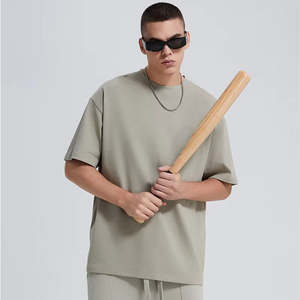 Camisetas de hombre de talla grande lisas con logotipo personalizado de algodón a la moda de alta calidad - Product Image 1