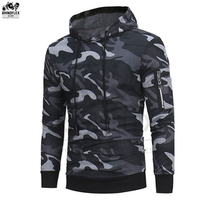 Sudaderas con Capucha de Camuflaje para Hombre, Venta Caliente, Logotipo y Diseño Personalizados, Sudaderas Ligeras de Algodón Básico con Mezcla de Camuflaje - Product Image 4