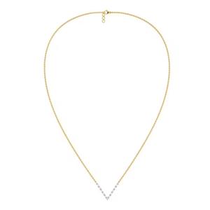 Baguette y corte redondo laboratorio diamante racimo collar V estilo Baguette diamante boda collar corte redondo Eco diamante - Product Image 3