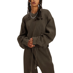 Top qualité femmes sweat vente chaude décontracté vêtements de sport confortable qualité supérieure des femmes solide sweat - Product Image 5