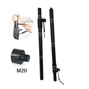 중국산 하이 퀄리티 서브 우퍼 폴 마운트 스피커 스탠드 안전 핀이있는 M20 스레드 마운트 익스텐더 - Product Image 1
