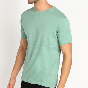 Vente en gros OEM T-shirts de sport à col arrondi T-shirts grande taille anti-rides avec logo personnalisé 100% coton T-shirts à manches courtes pour hommes - Product Image 4