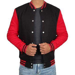 Blouson coupe-vent d'hiver OEM blouson aviateur en cuir à manches longues de qualité supérieure avec fermeture à glissière complète pour hommes veste universitaire personnalisée de baseball - Product Image 2