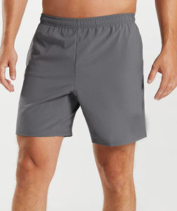 Shorts de sport pour homme sur mesure, multi-poches, respirants, séchage rapide, 100% polyester, couleur unie, décontractés, taille haute, cordon de serrage en toile - Product Image 1