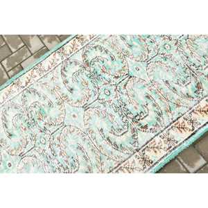 พรมตุรกีขนาด 3.1x6.1 ฟุต ลายดอกไม้สีเขียว พรมวินเทจทำจากขนสัตว์ - Product Image 5