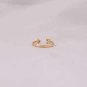 14KT oro R diseño corte redondo laboratorio crecido diamante compromiso anillo retrato solitario certificado IGI certificado regalo perfecto - Product Image 3