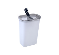 Conteneur de stockage rectangulaire en PP injecté de haute qualité, design moderne, écologique, capacité 2,3 L, boîte à lunch gratuite pour la maison et l'hôtel