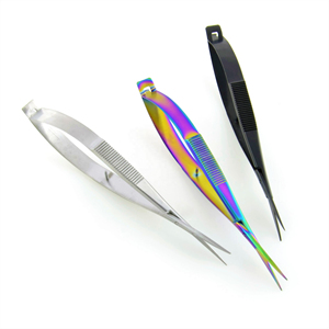 Outil de maquillage de beauté professionnel Pince à sourcils en acier inoxydable de marque privée et ensemble de ciseaux à ressort avec lame incurvée - Product Image 5