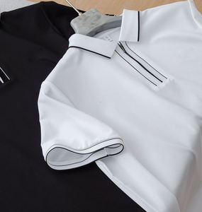 Gran oferta, camiseta Polo de verano de alta calidad, camiseta Polo de media cremallera para deportes de negocios ligeros urbanos, camiseta informal de manga corta con solapa para hombre - Product Image 1