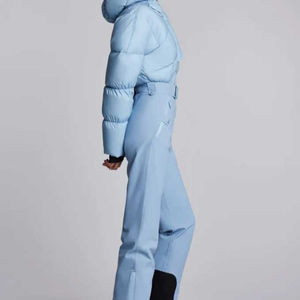 Low Piece <b>Waterproof</b> Zipper Ski Jumpsuit Unisex Outdoor Sports Ski Suit Coverall Hooded <b>Snowsuit</b> Plus Size Warm Ski Overalls - Product Image 5